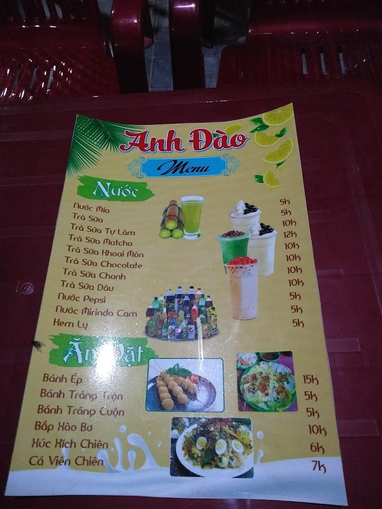 Trà sữa, ăn vặt Anh Đào